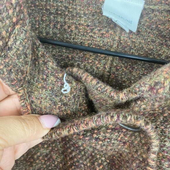 MAYERLINE Lagenlook Brown Double Breasted Wool Sweater Coat - Picture 9 of 10